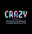 impossible shape font vector image