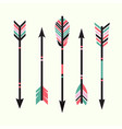 set of colorful ethnic arrows vector image