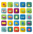 vehicle color icons with long shadow vector image vector image