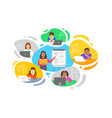 virtual class online school distance learning kids vector image vector image
