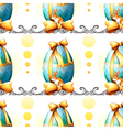 a seamless design with easter eggs and bunnies vector image
