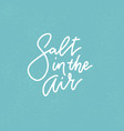 salt in the air - summer holidays and vacation vector image