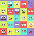 seamless pattern with emoticons with different vector image vector image