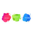 set of plastic liquid gradient bubbles banner vector image