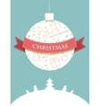 christmas ball with seasonal objects pattern vector image vector image