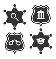 law or police labels design vector image