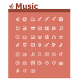 music icon set vector image vector image