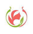 woman and nature abstract sign vector image vector image
