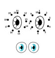 dot to game for kids connect dots vector image