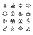 winter icons vector image