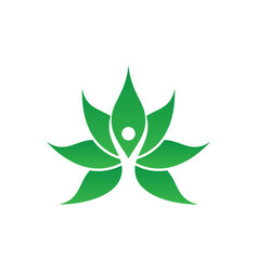 Abstract human leaf logo image Royalty Free Vector Image
