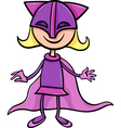 superhero girl cartoon vector image