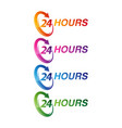 twenty four hours icon 24 hours icon vector image
