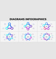 set of cycle infographics circle vector image vector image