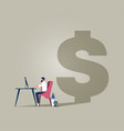 work hard to make money concept vector image vector image