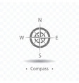 compass or wind rose icon vector image