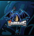 dragon sport mascot logo design vector image