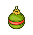 green christmas ball vector image
