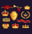 royal attributes set vector image