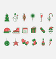 set of christmas icons symbol design for new year vector image