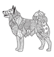 dog adult antistress or children coloring page vector image