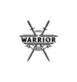 retro vintage crossed sword saber blade badge vector image vector image