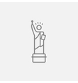 statue of liberty line icon vector image