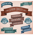 vintage ribbons vector image vector image