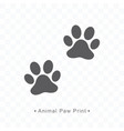 animal paw print icon vector image