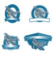 biplane label vector image