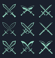 set of heraldic swords and sabres for heraldry vector image