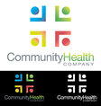 social community health icon logo vector image