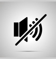 speaker mute simple black icon vector image vector image