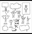 funny people and speech bubbles vector image