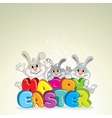 happy easter background vector image vector image