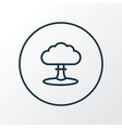nuclear explosion icon line symbol premium vector image vector image