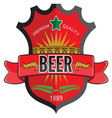 beer label vector image vector image