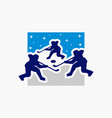 ice hockey game sports logo vector image vector image