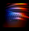 neon glowing techno lines hi-tech futuristic vector image