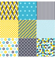 set of seamless patterns vector image