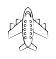 sketch draw airplane cartoon vector image vector image
