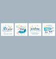 children dentistry banners cute cartoon teeth vector image