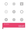 gear icon set vector image vector image