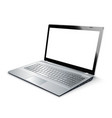 laptop isolated on white with empty screen vector image