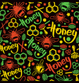 natural honey seamless pattern vector image vector image