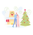 senior couple celebrate new year and christmas vector image