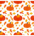 thanksgiving fall fest pumpkin seamless pattern vector image vector image