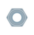 top view hex nut isolated on white background vector image
