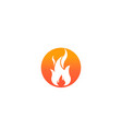 fire flame with negative space logo symbol vector image vector image