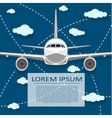 passenger air transportation banner with plane vector image